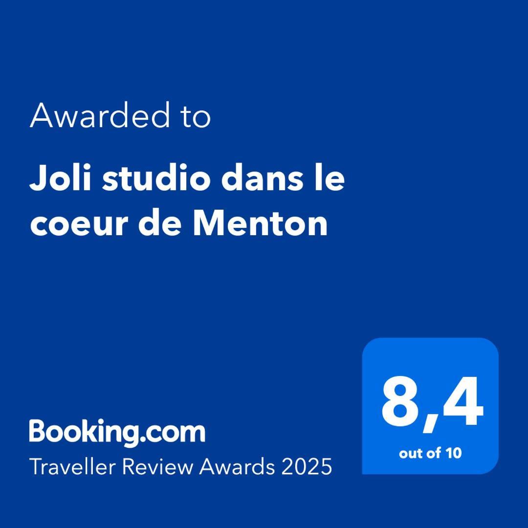 Joli Studio Dans Le Coeur De Ментона Екстериор снимка